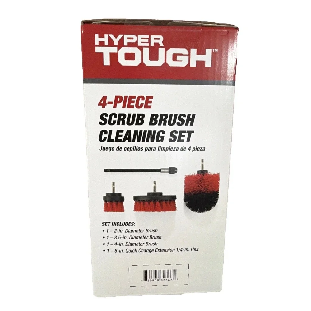 Hyper tough 4-Piece Scrub Brush Cleaning Set